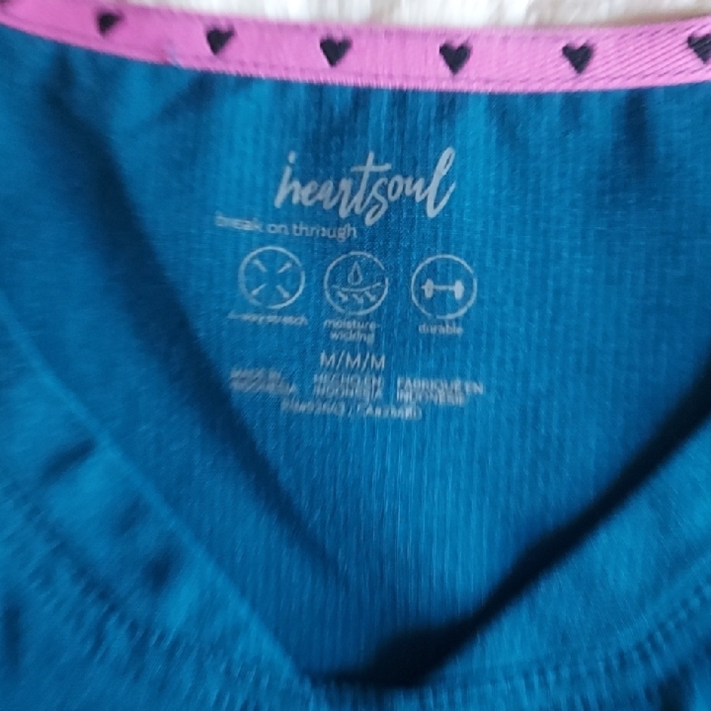HeartSoul  Teal and Pink Top